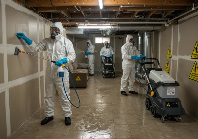 Basement Moisture Removal and Structural Drying process in Lexington, SC